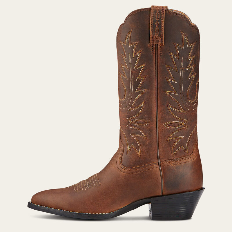 Ariat Heritage R Toe Ladies Western Boots Brown