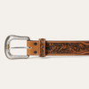 Stetson® Men's Western Hand Tooled Leather Belt - #9910