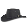 BARMAH Sundowner Kangaroo Leather Hat - Black