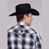 Roper® Men's Performance Snap Western Shirt - Black Plaid