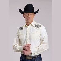 Roper® Men's Performance Snap Western Shirt - White Asparagus