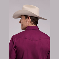 Roper® Men's Performance Snap Western Shirt - Wine