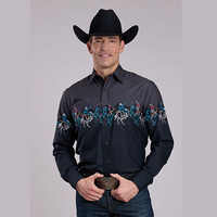 Roper® Men's Vintage Snap Western Shirt - Rodeo Scene