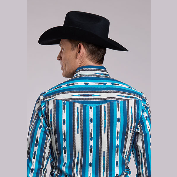 Roper® Men's Vintage Snap Western Shirt - Vertical Aztec