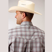 Roper® Men's Short Sleeve Amarillo Western Shirt - Coal Creek Check