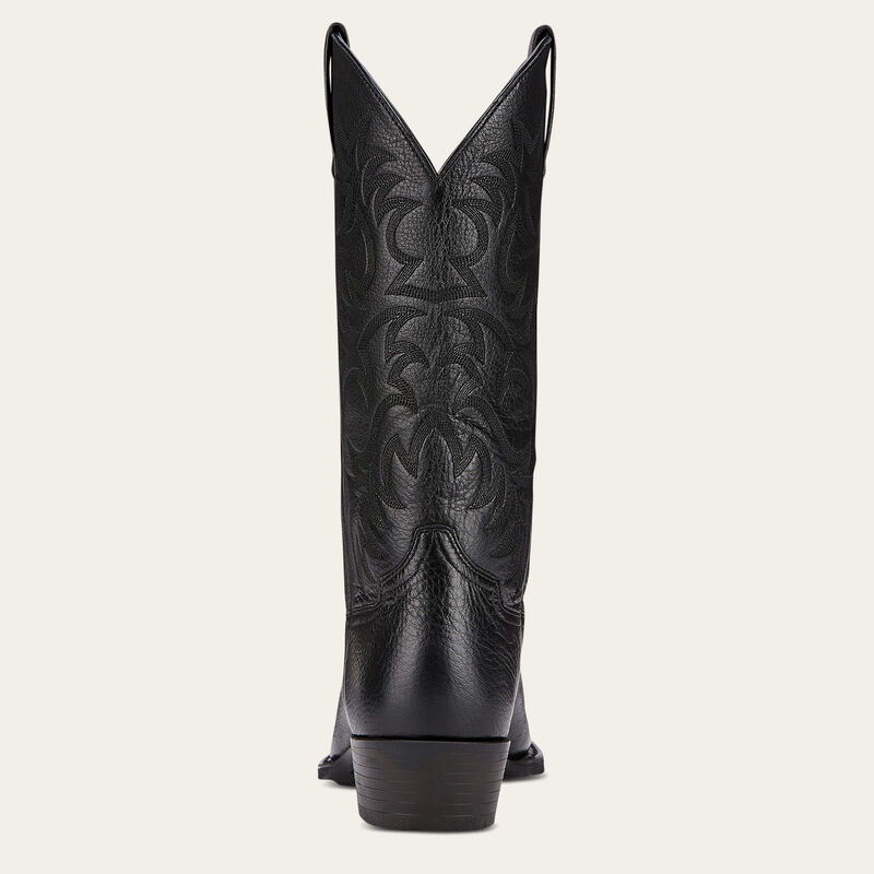 Ariat® Men's “Heritage R-Toe" Cowboy Boots - Black Deertan