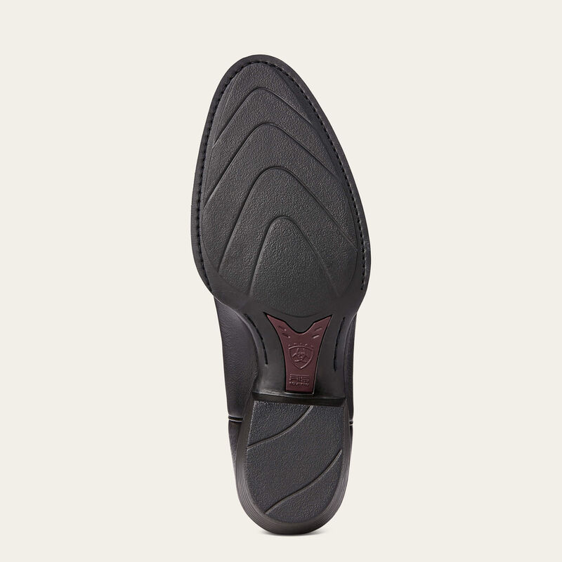 Ariat® Men's “Heritage R-Toe" Cowboy Boots - Black Deertan