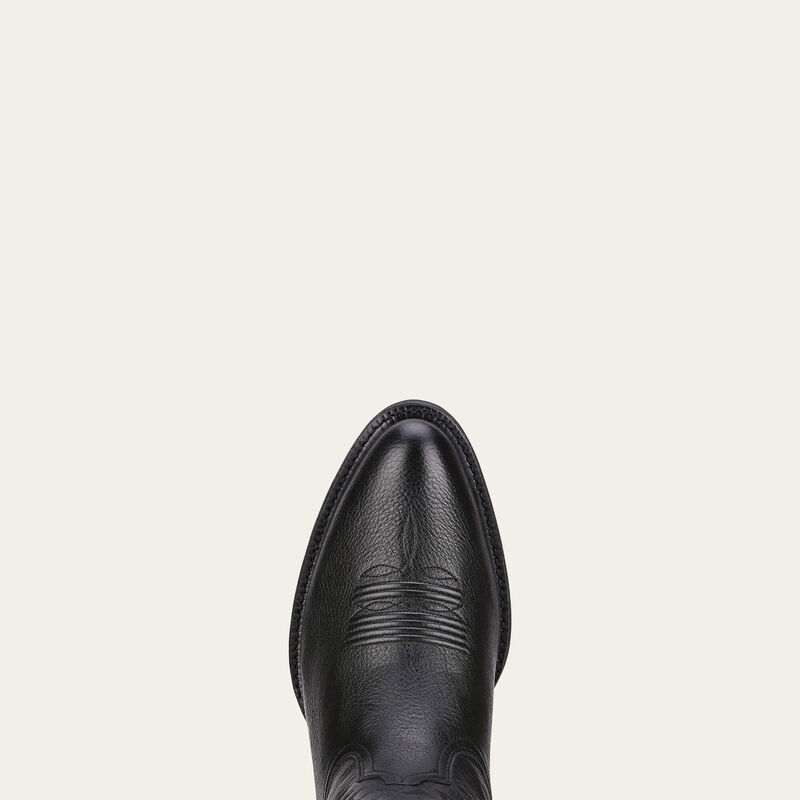 Ariat® Men's “Heritage R-Toe" Cowboy Boots - Black Deertan