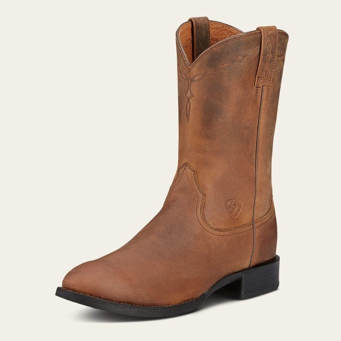 Ariat® Men's "Heritage Roper" Cowboy Boots - Brown