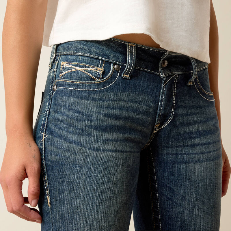 Ariat® Women's Mid-Rise "Whipstitch" Boot Cut Jeans - Ocean