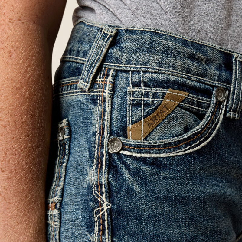 Ariat® Boy's "B4 Coltrane" Boot Cut Jeans - Durango
