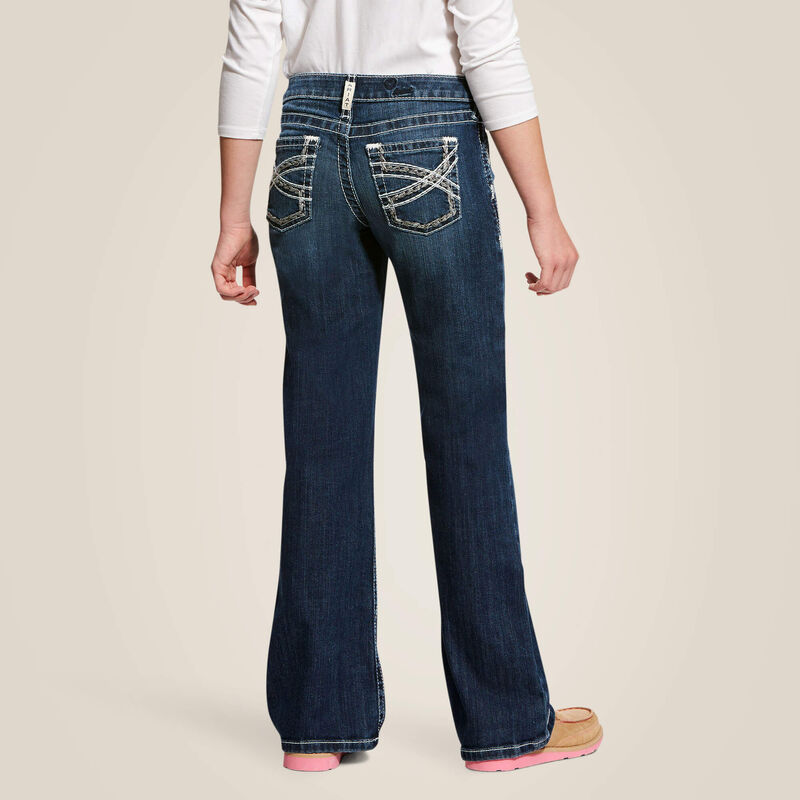 Ariat® Girl's "Entwined" Boot Cut Jeans - Dresden