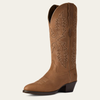 Ariat® Women's "Heritage Elastic Calf" Western Boots - Tan Bomber