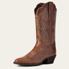Ariat® Women's "Heritage R Toe StretchFit" Western Boots - Dark Tan