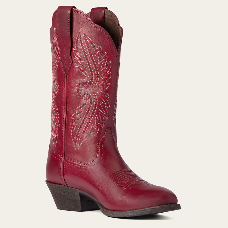 Ariat® Women's "Heritage R Toe StretchFit" Western Boots - Rosy Red