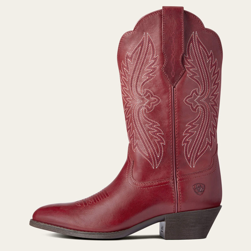 Ariat® Women's "Heritage R Toe StretchFit" Western Boots - Rosy Red