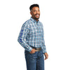 Ariat® Team Patten Men's Long Sleeve Western Shirt - Blue Plaid