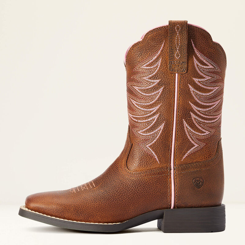 Ariat® Kid's "Firecatcher" Western Boots - Rowdy Brown