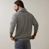 Ariat® Men's Rebar Cotton Strong Hooded T-Shirt - Heather Grey