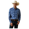 Ariat® Men's Pro Jaxton Men's Long Sleeve Western Shirt - Blue Plaid