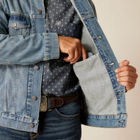 Ariat® Men's Denim Trucker Jacket - Roby Blue