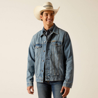 Ariat® Men's Denim Trucker Jacket - Roby Blue