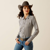 Ariat® Women's "Kirby Pro" Western Shirt - Relic White Stripe