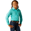 Ariat® Girl's "Team Kirby" Western Shirt - Blue Turquoise