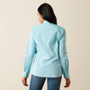 Ariat® Women's "Kirby" Stretch Western Shirt - Aruba Blue