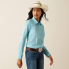 Ariat® Women's "Kirby" Stretch Western Shirt - Aruba Blue