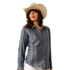 Ariat® Women's "Billie Jean" Western Shirt - Blue Chambray