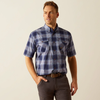 Ariat® Men's "Rebar" DuraStretch Western Shirt - Placid Blue