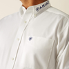 Ariat® Men's "Team Logo" Western Shirt - White & Teal