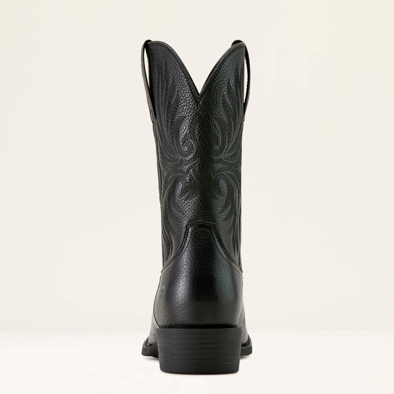 Ariat® Men's "Sport Narrow Cutter Toe" Western Boots - Black Deertan
