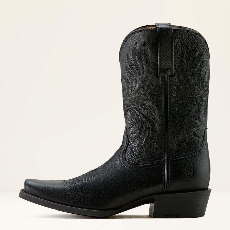 Ariat® Men's "Sport Narrow Cutter Toe" Western Boots - Black Deertan