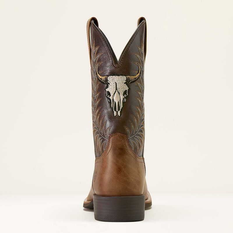 Ariat® Men's "Sport Steer Skull" Western Boots - Sandstorm