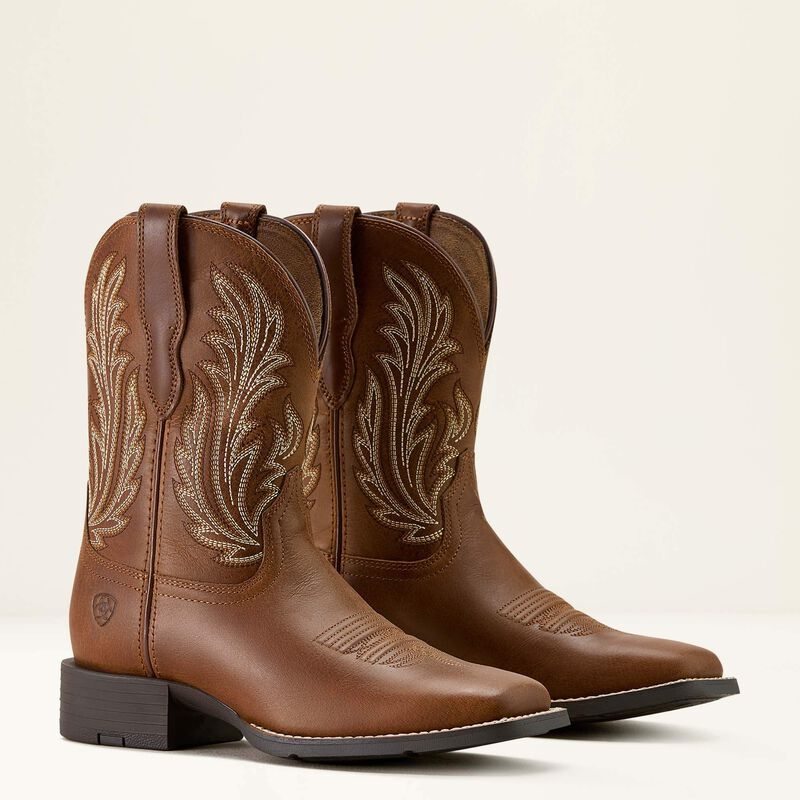 Ariat® Women's "Round Up Filly" Western Boots - Sorrel Crunch