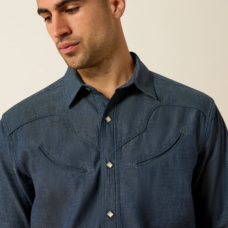 Ariat® Men's "Retro Harlan" Western Shirt - Navy