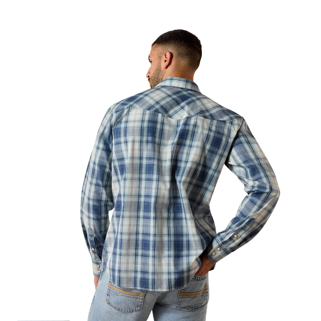 Ariat® Men's "Retro Heathcliff" Western Shirt - Key Largo Plaid