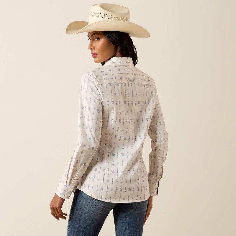 Ariat® Women's "Team Kirby" Western Shirt - Sea Salt Dewdrop