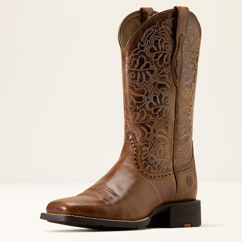 Ariat® Women's "Round Up Remuda" Western Boots - Aged Tan