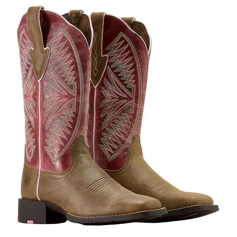 Ariat® Women's "Round Up Ruidoso" Western Boots - Brown Bomber