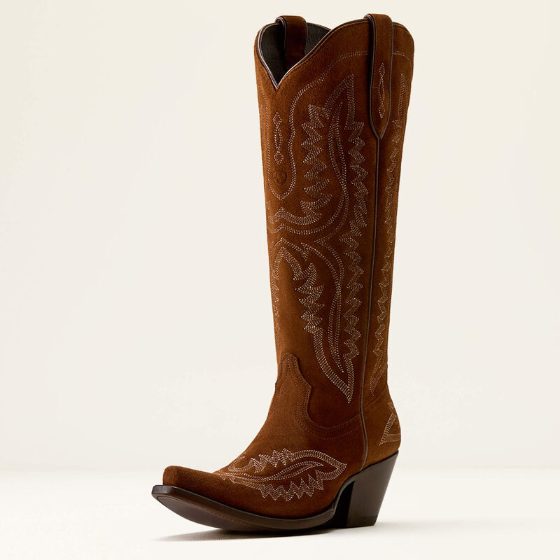 Ariat® Women's "Casanova" Western Boots - Oiled Tan Suede