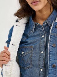 Wrangler® Women's Sherpa Lined Denim Jacket