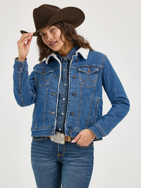 Wrangler® Women's Sherpa Lined Denim Jacket