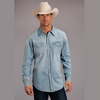 Stetson® Men's Denim Western Shirt - Light Blue