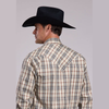 Stetson® Men's Long Sleeve Western Shirt - Wheat Plaid