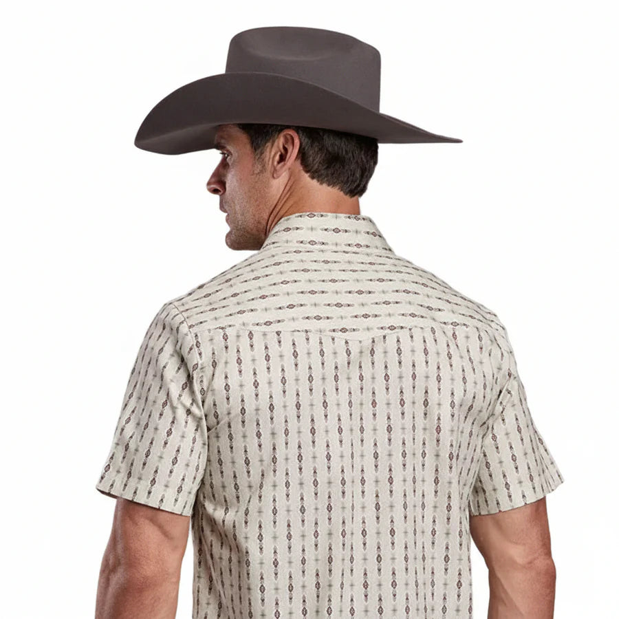 Stetson® Men's Short Sleeve Western Shirt - Southwest Stripe