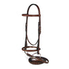 Raised English Bridle with Laced Reins - Draft
