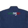 Wrangler® Logo Men's Long Sleeve Chambray Western Shirt